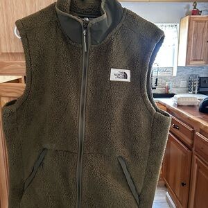 The North Face Olive Green Fleece Vest
